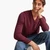 Man Plum V-Neck Sweater In Pure Merino Wool