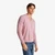 Man Marl Pink V-Neck Sweater In Pure Merino Wool