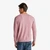 Man Marl Pink V-Neck Sweater In Pure Merino Wool