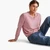 Man Marl Pink V-Neck Sweater In Pure Merino Wool