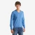 Man Blue Mélange V-Neck Sweater In Pure Merino Wool