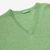 Man Light Marl Green V-Neck Sweater In Pure Merino Wool