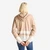 Woman Beige Cashmere Blend Sweater With Hood