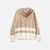 Woman Beige Cashmere Blend Sweater With Hood