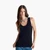 Woman Dark Blue Tank Top In Pure Cotton