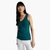 Woman Dark Green Tank Top In Pure Cotton