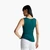 Woman Dark Green Tank Top In Pure Cotton