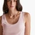 Woman Pink Tank Top In Pure Cotton