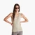 Woman Beige Tank Top In Pure Cotton