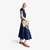 Woman Midi Skirt With Stripe Insert