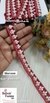 LuxeGlimmer Embroidered Trim Maroon  Color