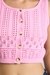 Womens Pink Crop Cotton Cardigan