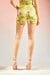 Womens Floral Satin Shorts