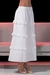 Womens White Ruffle Midi Skirt