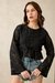 Womens Black Crochet Crop Top