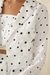 Womens Cotton Polka Crop Blazer