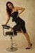 Womens Vertical Ruffle Polka Skirt