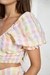 Womens Cotton Gingham Crop Top