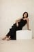 Womens Black Ruffle Dress with Slit