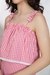 Womens Cotton Gingham Crop Top