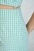 Womens Cotton Gingham Mini Short