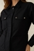 Womens Black Utilitarian Shacket