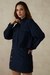 Womens Navy Blue Cropped Jacket