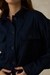 Womens Navy Blue Cropped Jacket