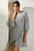 Womens Monochrome Wrap Dress