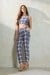 Womens Checked Cotton Trouser