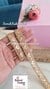 Orange Luminous Gold Zari  Sequin Borders