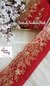 Hand Embroidered Tomato Red Heavily Studded Trim