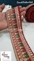Mix Flowers With Foil Work Maroon Trim