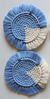 Macrame Double colored Spiral Coaster