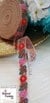 Mesh Beauty Red & Pink Flowers Thin Ribbon