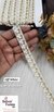 : LuxeGlimmer Embroidered Trim Off White Color
