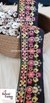 Fine Peachy Pink Mix Floral Embroidered Trim