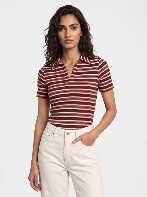 Evonie Striped Top