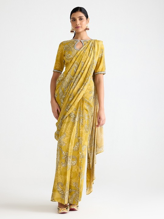 Yellow Embroidered Top