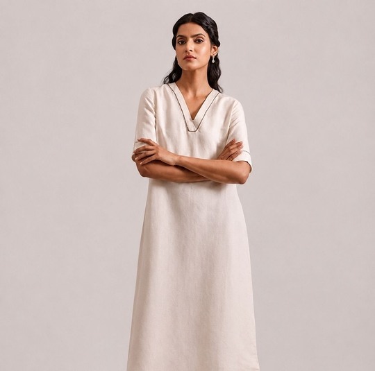 Mosaic Embroudered Kurta Dress
