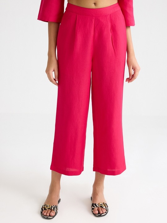 Pink Linen Trouser