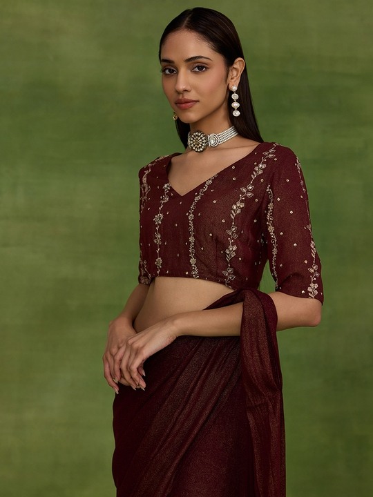 Kehkashan Brown Top