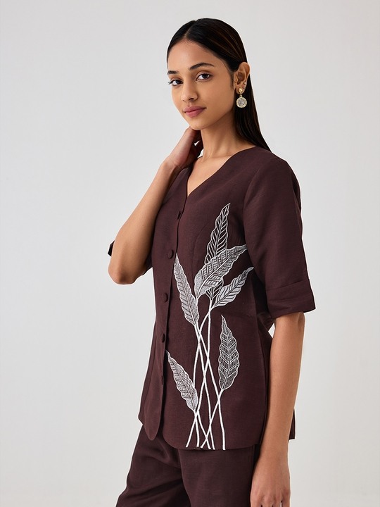 Brown Linen Jacket