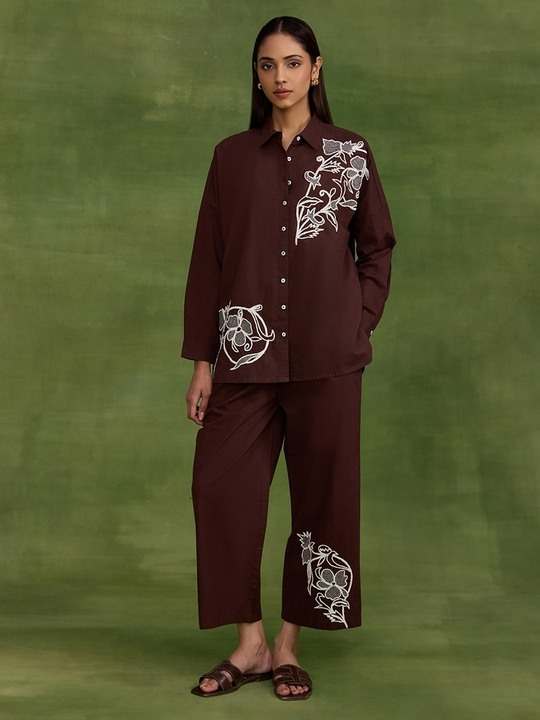 Brown Thread Work Trouser