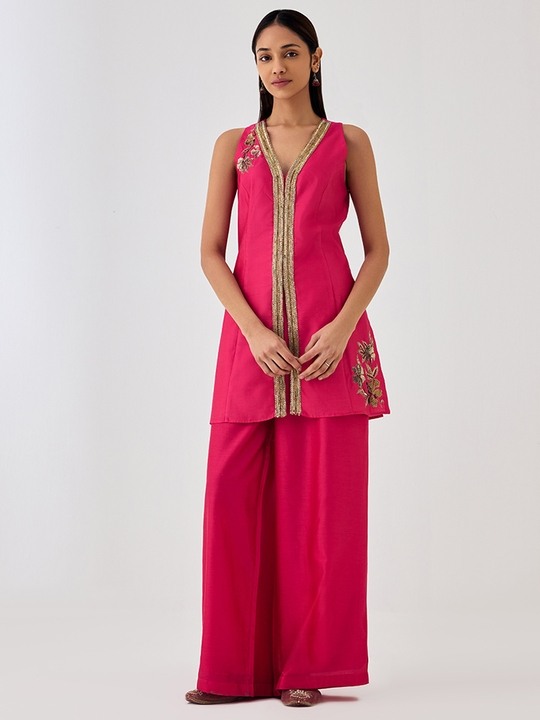 Pink Flared Trouser