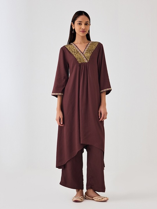 Brown Straight Trouser