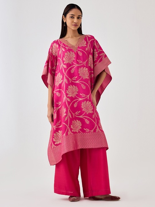 Kaashi Pink Brocade Kaftan