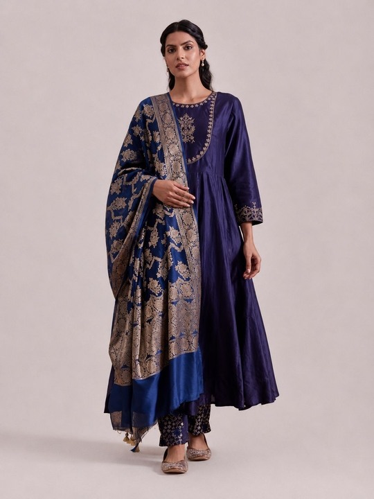Navy Blue Drape