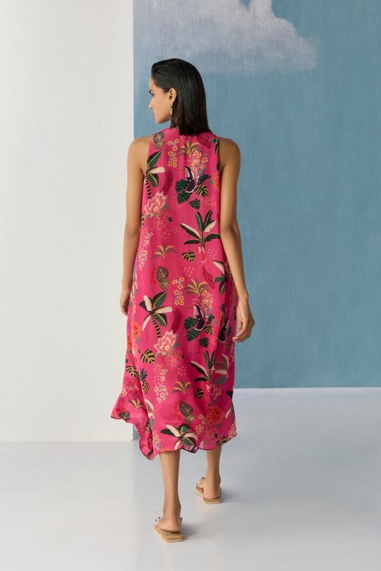 pink tropical island dress