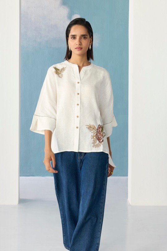 ivory Printed shirt